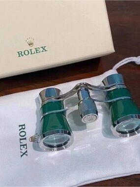 Rolex Green and Silver Opera Glasses for Men or Women